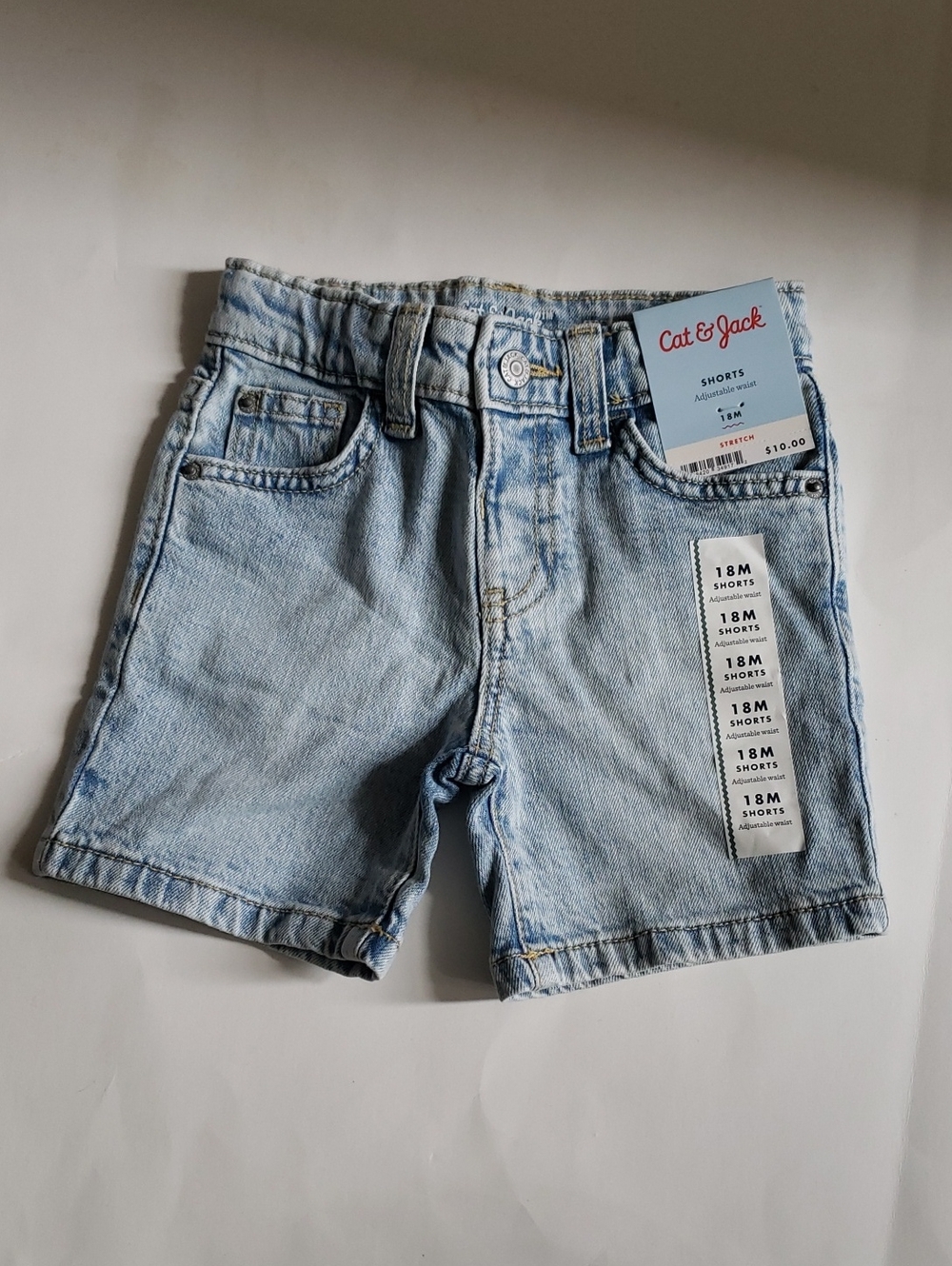 Cat & Jack Light Wash Denim Shorts - Light Blue